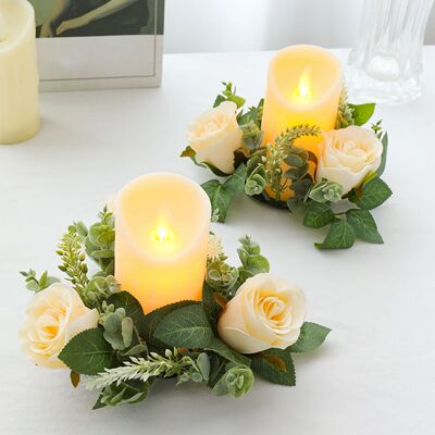 Flower Candlestick Wreath Wedding Party Decoration Artificia