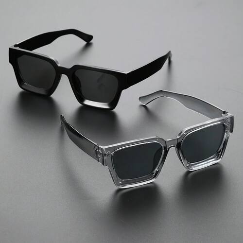 1/2Pc S Classic Fashion Square Plastic Frame Women Sunglasse