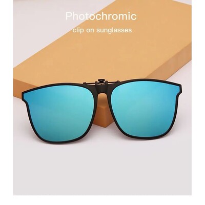 Polarized Clip On Sunglasses Men Photochromic Car Driver Gog