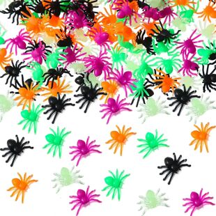 50/100Pc Mini Fake Spider Horror Toy Prank Halloween Realist