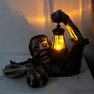 Halloween Hol LED Lantern Decor Scary Horror Zombie Crawling