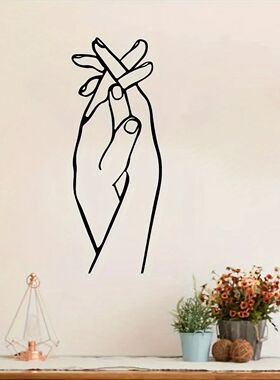 Couple Holding Hands Commemoratively Wall Sticker Pvc Wall S
