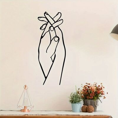 Couple Holding Hands Commemoratively Wall Sticker Pvc Wall S