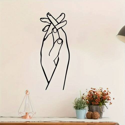 Couple Holding Hands Commemoratively Wall Sticker Pvc Wall S