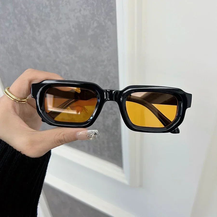Luxurious Rectangle Sunglasses Women Men Fashion Designer Ca