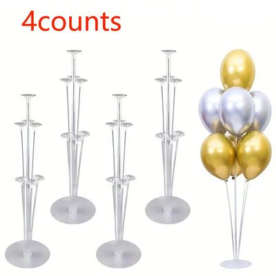 2/4/6 sets Reusable Clear Balloon Stand Kit - ldeal for Cele