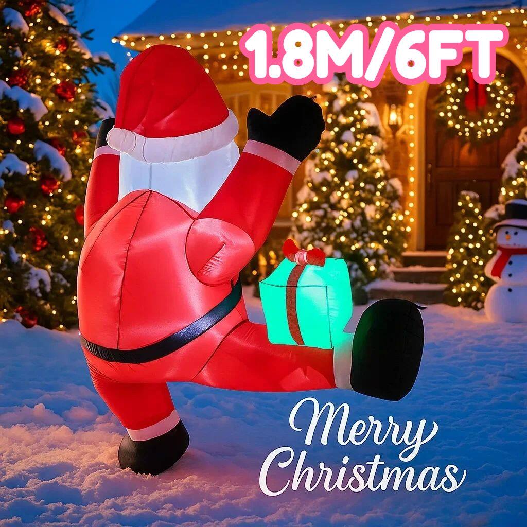 1.8M/6FT Santa Claus with Gift Boxes Christmas Ornament Home