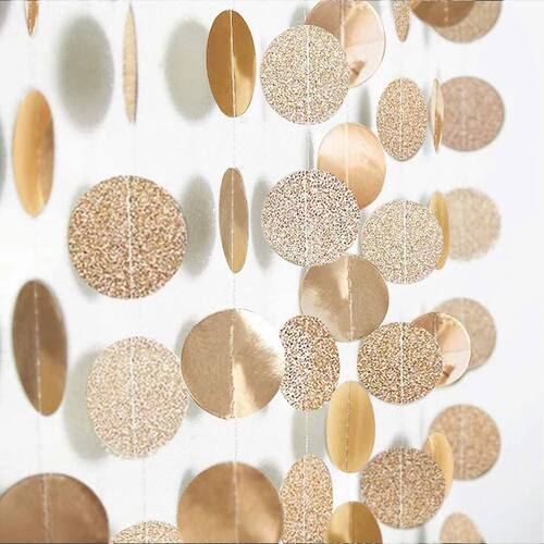 4M Glitter Champagne Gold Paper Banner First Happy Birthday
