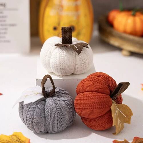 Harvest Festival Knitted Colorful Pumpkin Thanksgiving Day H