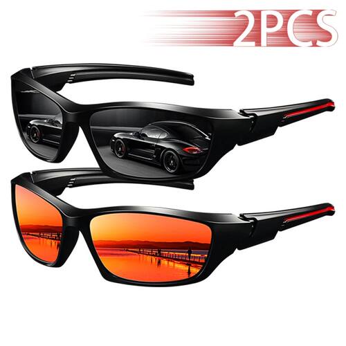 2Pc Fashion Vintage Driving Fishing Cycling Sports Sunglasse