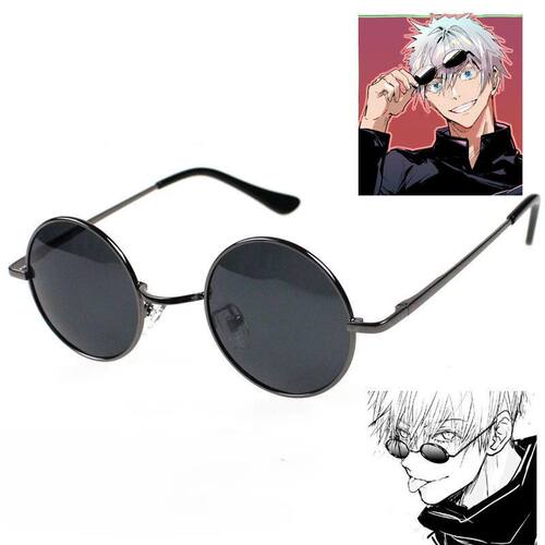 Gojo Satoru Glasses Anime Jujutsu Kaisen Cosplay Black Glass