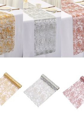 28x275cm Glitter Metallic Foil Thin Mesh Table Runners Roll