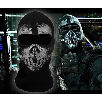 New Keegan Black Ghost Skull Balaclava Ski Hood Cycling Skat