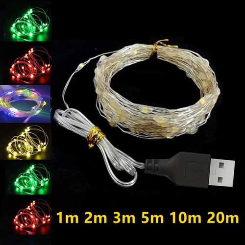 20m USB LED String Lights Fairy String Lights Warm White LED