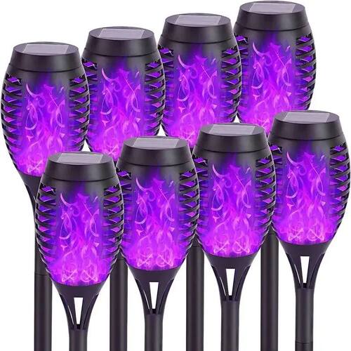 12LED Solar Flame Torch Light Flickering Light Waterproof Ga