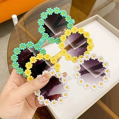 New Style Children Sunglasses Kids Vintage Round Daisy Shape