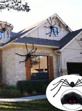 30/50/75/ 90/125/150/200 cm,Giant Black Plush Spider Hallowe