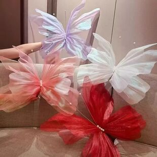 Artificial Yarn Silk Part Decoration Birthday Butterfly 1Pcs