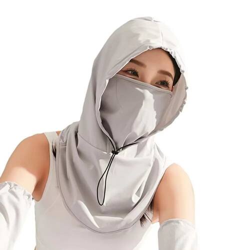 New Cooling UV Protection Hood Breathable Full Head Mask Fac