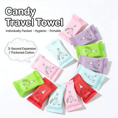 Compressed Candy Travel Towel Disposable Thickened Cotton Fa