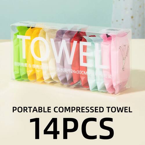 14PCS Thickened And Compressed Disposable Facial Tissue Port