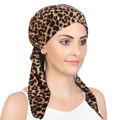 Arc-shaped Two-tail Hat Baotou Hat Flower Cloth Pullover Sma