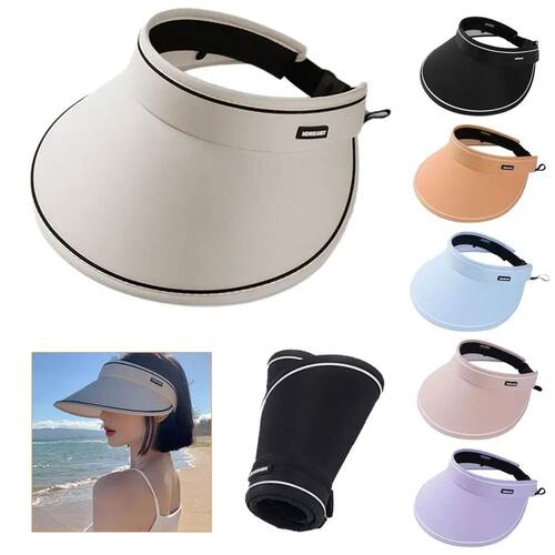 UV Protection Ice-Feeling Sun Visor Hats Adjustable Foldable