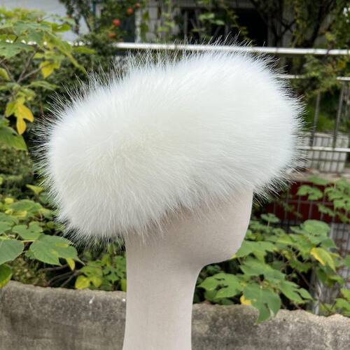 Mao Mao Empty Cap Fur Faux Fox Fur Hat Ring Hair Band Thicke