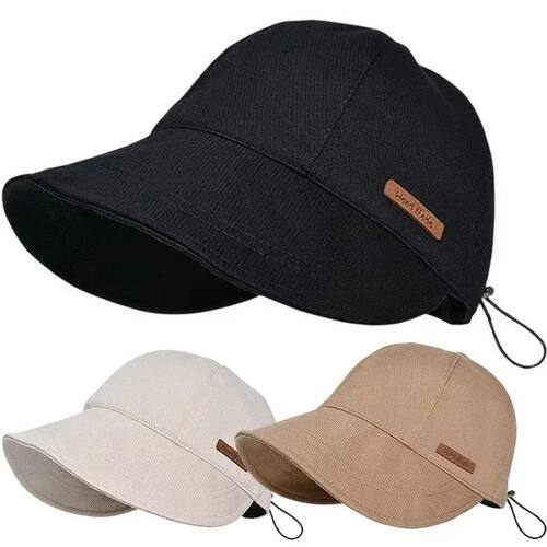 Adjustable Cotton Women's Foldable Sunhat with Sunscreen UV