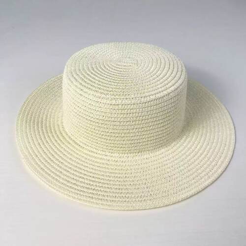 Flat Top Straw Hat Embryo Summer Straw Sunshade Hat Men's An