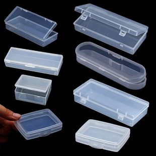 Small Various Items Storage Plastic Box Transparent Shapes