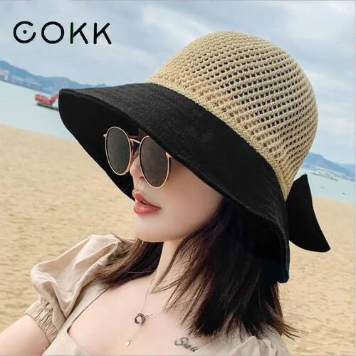 Summer Hats For Women Knitted Breathable Foldable Sun Hat Wi