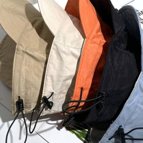 Foldable Wide Brim Sun Hat Drawstring Adjustable Caps for Me