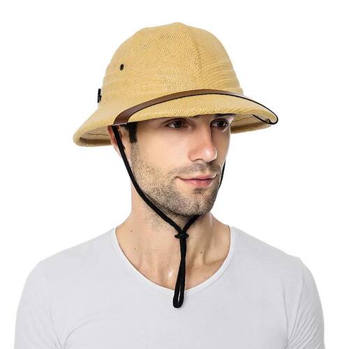New Straw Helmet Pith Fedora Hats For Women Men Vietnam War