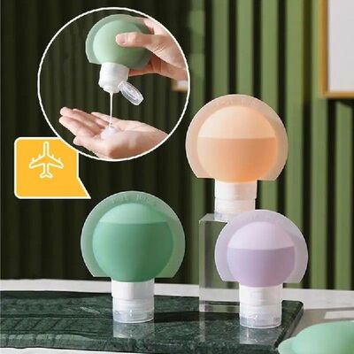 3Pcs/Set Refillable Bottle 60ml 90ml Soft Silicone Lotion Co