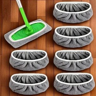 4Pc Reusable Ultra-fine Fiber Mop Pads High Water Absorption