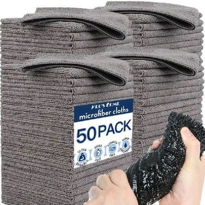 1-100Pcs Microfiber Cleaning Cloth Absorbent Towel for Wash