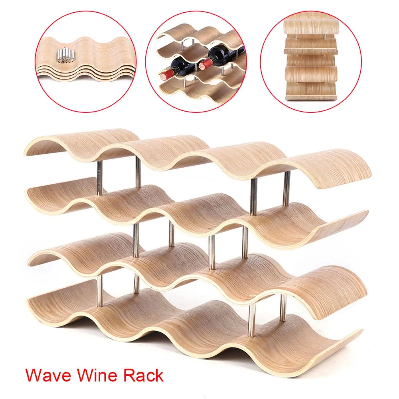 4 Layers Wine Bottle Holder Kitchen Wine Cellar Storage Rack