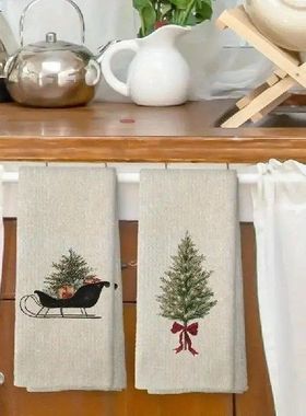 Christmas-Themed Simple Household Cleaning Cloth/Scouring Pa