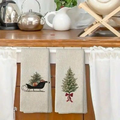 Christmas-Themed Simple Household Cleaning Cloth/Scouring Pa