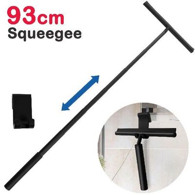 97cm Telescopic Shower Squeegee Stainless Steel Silicone Gla