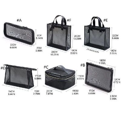 Mesh Makeup Bag Zipper Pouch Cosmetic Organizer Case Travel