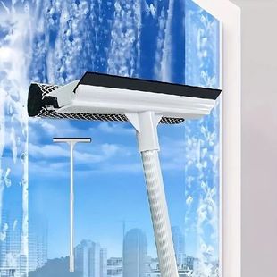 1pc Squeegee Window Cleaner 2In1 Retractable Pole Cleaning W