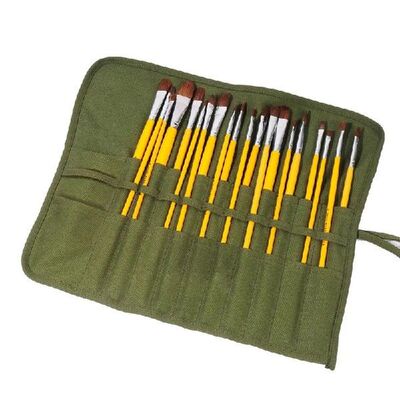 16/22 Holes Makeup Brush Storage Bag Women's Canvas Cosmetic