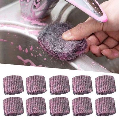 Steel Wool Scouring Pads With Soaps Powder Portable Powerful