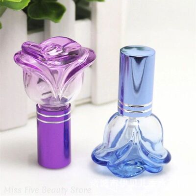6ml Colorful Rose Shaped Refillable Spray Perfume Bottle Thi