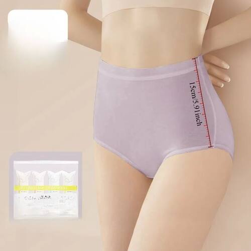 Women Pure Cotton Disposable High Waist Underwear Summer Tra