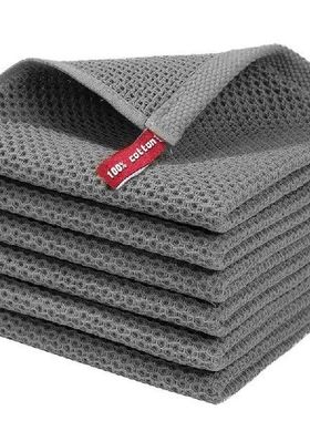 6PCS No Trace Honeycomb Absorbent Dish Tableware Kitchen Rag