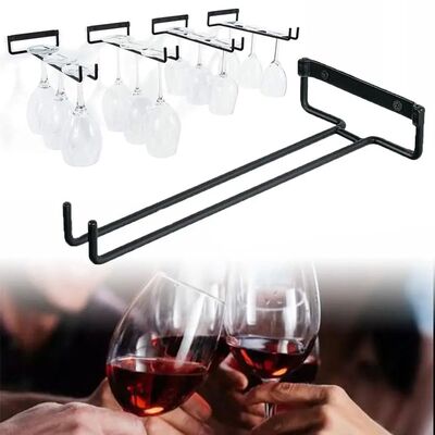 Wall Mounted Stemware Holder Kitchen Wine Glass Holder Cup H