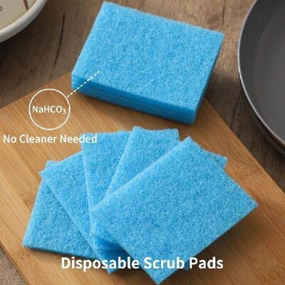 10pcs,Disposable scrubbing pads containing baking soda no ne